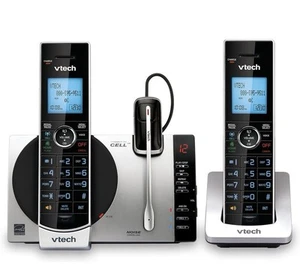 VTech DS6771-3 Telefon bezprzewodowy Bluetooth Odbieranie 2 słuchawki Open Box - Zdjęcie 1 z 6