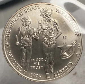 1995-D $1 Olympics Paralympic Commemorative Silver Dollar 5032 - Picture 1 of 2
