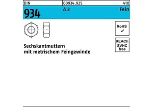 Reyher Sechskantmutter DIN 934 M 14 x 1,5 A 2 (- 70) - Bild 1 von 1