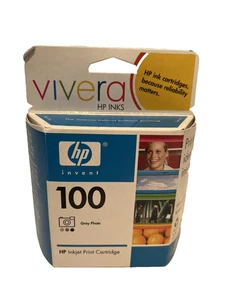 HP 100 Grau Foto Tintenpatrone Original Neu Versiegelter Karton Vivera HP Tinten - Bild 1 von 10