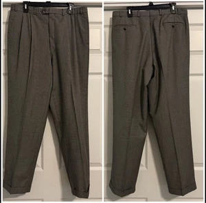 Vintage Ralph Lauren Hahnentritt Plissee Bündchen 36x31 Anzughose Kaschmir Wolle - Bild 1 von 8