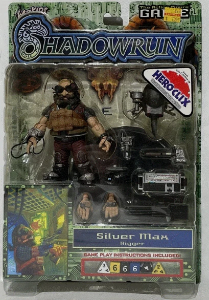 Juego de figuras de acción Shadowrun Heroclix Silver Max Rigger juego Wizkids 2003 NUEVO Foto 1 de 1