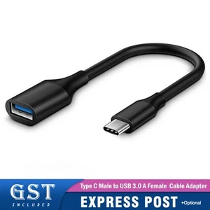 USB 3.1 Type C Male to USB 3.0 A Female Converter USB-C Data Cable Adapter OTG - Picture 1 of 12