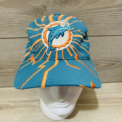 De colección NFL Miami Dolphin Shatter Shock Wave Snapback Sombrero Años 90 Proline Starter Foto 1 de 4