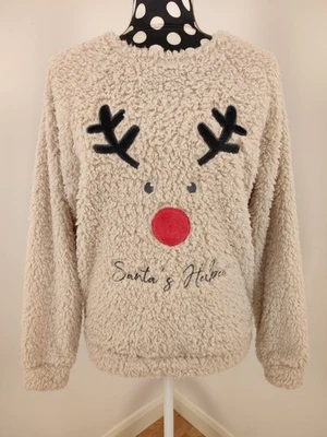 CHRISTMAS Lounge FLEECE JUMPER, Size 8-10, GEORGE, NWT (RRP £18) - image 1 of 4