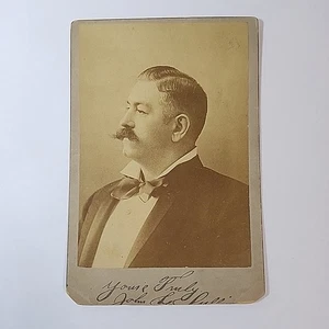 John L Sullivan um 1890 Original Kabinettkarte Your's Truly - Bild 1 von 6