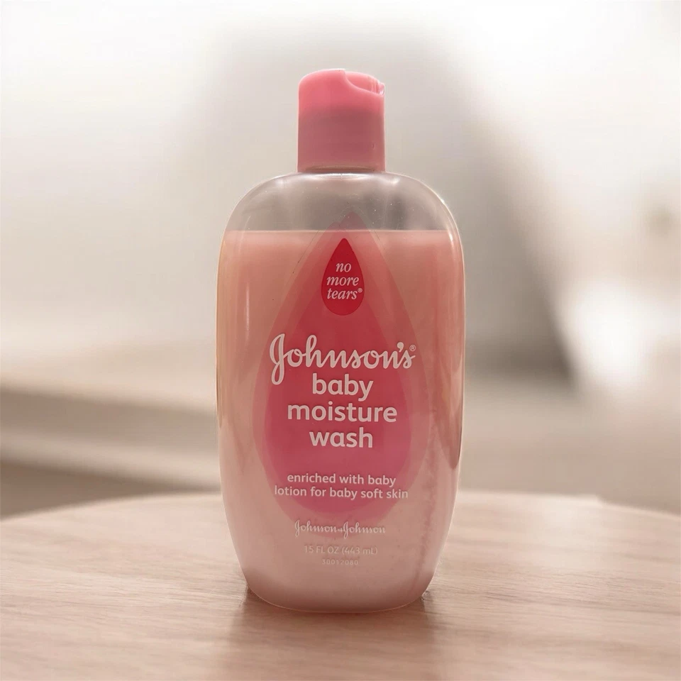 3x JOHNSON'S No More Tears Baby Moisture Wash Enriched With Lotion 15 Oz