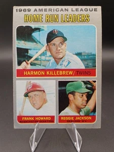 1970 Topps #66 AL HR Leaders (Harmon Killebrew, Frank Howard, Reggie Jackson) - Bild 1 von 2