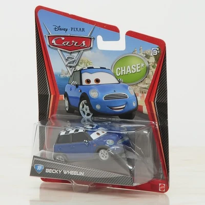 Disney Pixar Cars 2 Becky Wheelin #33 CHASE (2011) Blue Mini Cooper New Diecast - Image 1 of 3