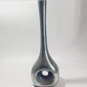 Polished Metal Vase Home Decor Postmodern Tall Cast Aluminum Metal 1.12 Kg - Picture 1 of 17