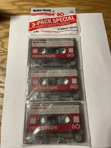 Radio Shack Concertape 60 3 Pack Special Sealed Cassettes Tapes - Picture 1 of 4
