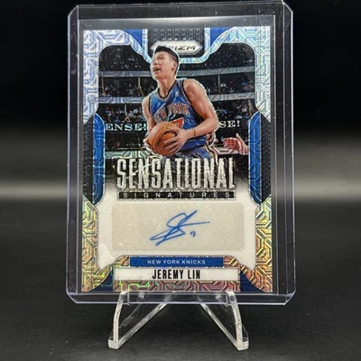 2024-25 Panini Prizm Jermey Lin Sensational Signatures Auto Silver Mojo /25 - Image 1 of 2