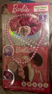 Barbie Glamour Set Lip Gloss Necklace Nail Gems Pretend Play - Picture 1 of 4
