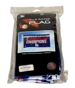 Los Angeles Dodgers MLB 7X World Champions 3x5' Banner Flag LA Sports Cave Bar - Picture 1 of 10