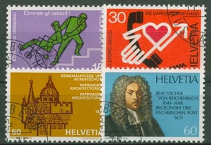 Schweiz 1975 Ereignisse Telefonseelsorge Denkmalschutz 1058/61 gestempelt - Bild 1 von 1