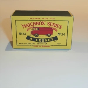 Matchbox Lesney 34 a Volkswagen Micro Van C Style Repro Box - Picture 1 of 4