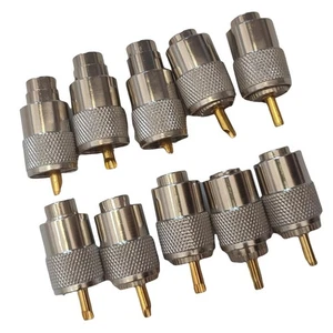 10stk PL259 Koax UHF Stecker Verbinder Adapter passt für RG58 RG8 RG59 Kabel - Picture 1 of 5