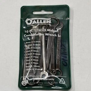 Juego de llaves combinadas Allen 29019 métricas enanas de 10 piezas hechas en EE. UU. - Imagen 1 de 10