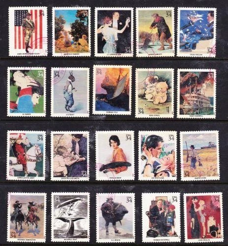U S Scott # 3502 American Illustrators 2001 Complete Set of 20 VF Used CDS - Image 1 of 1