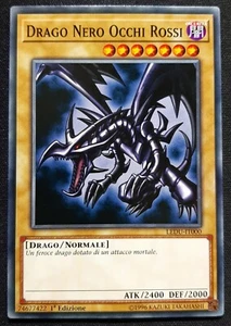 DRAGO NERO OCCHI ROSSI in Italiano LEDU-IT000 Comune YUGIOH - Foto 1 di 1