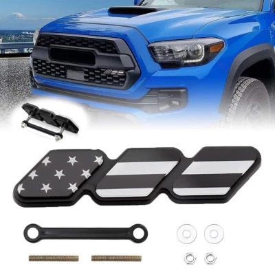 Para Toyota Tacoma TRD Bandera de Estados Unidos Rejilla Delantera Cubierta Insignia Emblema Decoración Accesorios Foto 1 de 4