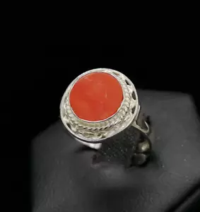 anello donna argento 925 bianco vero corallo rosso Sardegna - Foto 1 di 9