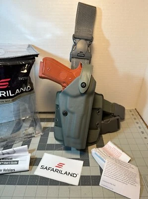 Safariland 6005 SLS STX Tac SENTRY Leg Rig RH Holster w/ QD Strap, BERETTA 92 96 - Image 1 of 4