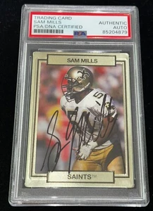 Sam Mills "2022 NFL HOF" 1990 Action Packed Signed Auto Rookie Card (HOF RC) PSA - Picture 1 of 3