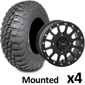 32" BFGoodrich KM3 Tires 15" System3 SB5 Beadlock Wheels Black Polaris RZR 1000 - Picture 1 of 3
