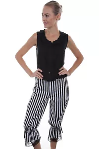 Ropa de gama Scully para mujer con volantes a rayas de mezcla de algodón RW571 - Imagen 1 de 2