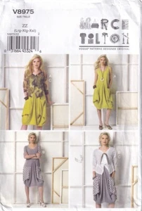 Vogue Sewing Pattern V8975 Marcy Tilton Misses Dress and Jacket Size Lrg-Xxl - Picture 1 of 2