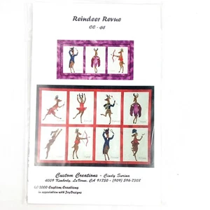 "Reindeer Revue" Applique Quilt Pattern for 32.5 X 46, or 18.5 X 35 Wall Quilt - Picture 1 of 3