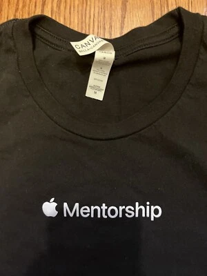 Apple logo Employee Mentorship T-Shirt Black Medium M iPad Genius Macintosh Tee - Image 1 of 4