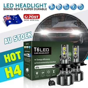 H4 LED Headlight Hi-Lo Plug and Play Globes for Mitsubishi Triton MQ MR 2016-18 - Picture 1 of 13
