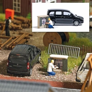 Busch 7903 "Lenny the Cable Guy" mit Fahrzeug und Anschlusstafel - HO Scale Kit - Bild 1 von 1