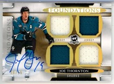 2018-19 The Cup Foundations Quad Jersey Autographs #FJJ Joe Thornton /15