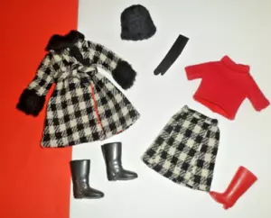 IDEALE TAMMY FAMILY INVERNO TEMPO BAMBOLA VESTITI VESTITO PARZIALE ANNI 60 #9959-8 - Foto 1 di 8
