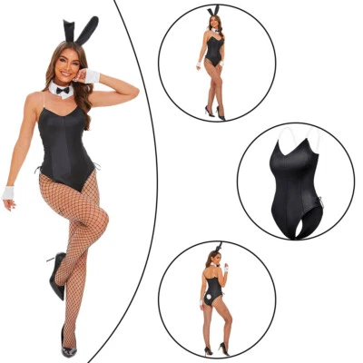 Costume vestito donna sexy cosplay Halloween festa vestito costume coniglietto ragazze - Immagine 1 di 4