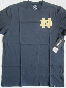 NCAA Notre Dame Fightin Irish 47 Brand Flanker Backer T Shirt Medium NWT Navy - Picture 1 of 6
