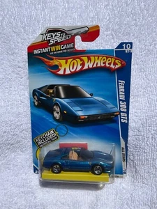 2010 Hot Wheels blau Ferrari 308 GTS Schlüssel zur Geschwindigkeit All Star Serie mit Schlüsselanhänger - Bild 1 von 4