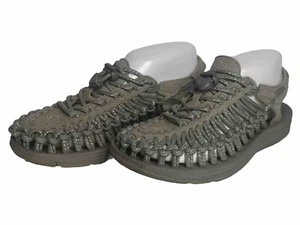 Keen Uneek Sandals Shoes~Mens 6~Gray Cord~Slip On Adjustable ~Outdoor~Back Strap - Picture 1 of 7