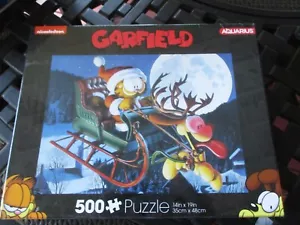Rompecabezas 500 Piezas Garfield - Nuevo 14" x 19" Marca Acuario/Nickelodeon - Imagen 1 de 4