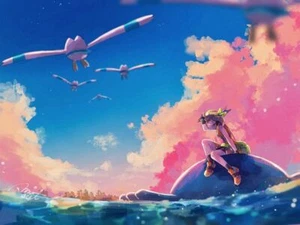 Anime Pok Mon Haruka Wailmer Wingull Hanenbo Rubin Genäht Gaming Matte Schreibtisch - Bild 1 von 1