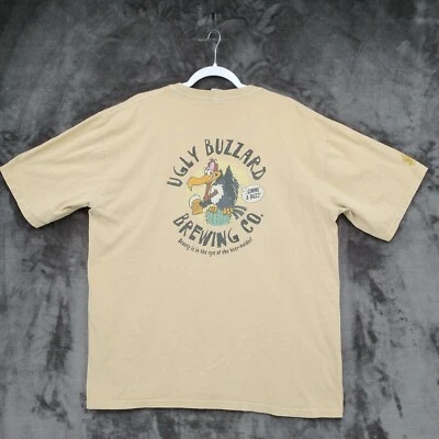 Ugly Buzzard Brewing Co TShirt Ugly Shirts Biege Tan Cotton Short Sleeve XL - Image 1 of 4