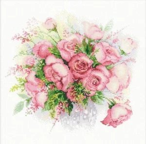 RIOLIS Watercolour Roses Counted Cross Stitch Kit - Picture 1 of 1