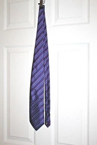 Corbata de seda Balmain Paris Mix Stripe Designer Hecha en Italia - Imagen 1 de 5