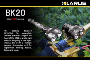 Luz LED recargable para bicicleta Klarus BK20 1200 lúmenes - Imagen 1 de 12