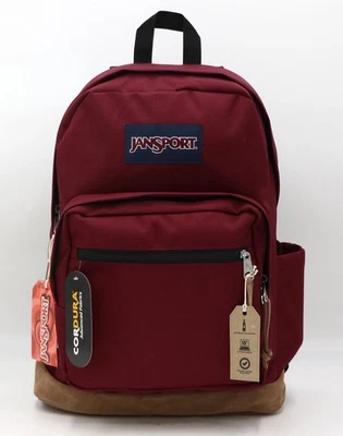Jansport "Paquete Derecho" Mochila Gamuza Escuela Libro Bolso Laptop Original Auténtico Foto 1 de 4