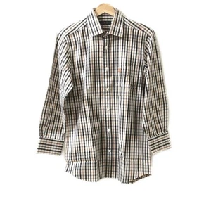 Auténtica camisa DAKS - beige negra multi para hombre - Imagen 1 de 6