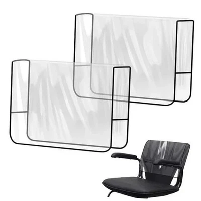 2Pcs Salon Chair Cover Protectors,Clear Square Hairdressing Chair Back Covers  - Image 1 of 4